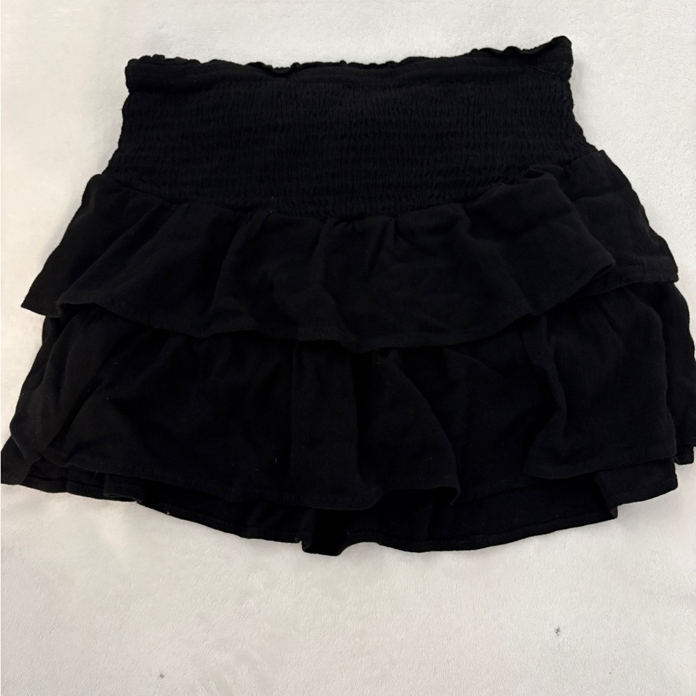 Hayden Girls Black Ruffle Tiered Skort